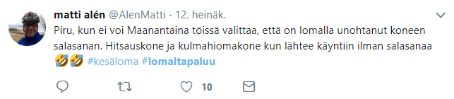 Lomaltapaluu-twiitti5